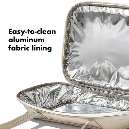 OXO Good Grips Insulated Casserole Carrier - Keep Dishes Hot or Cold | Stylish Oat Color