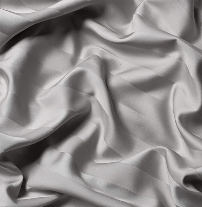 Pure Bamboo California King Sheets - 100% Organic Viscose Bed Sheet Set, Soft & Cooling, Jacquard Silver