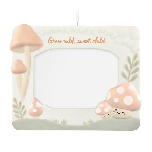 Hallmark Keepsake Christmas Ornament 2024, Grow Wild, Sweet Child Photo Frame, Porcelain, Baby's 1st Christmas Ornament