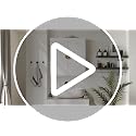 Oak Wall-Mounted Medicine Cabinet with Adjustable Shelves - Bathroom Storage
