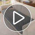 OHSIO Minimalist Milk Velvet Sofa Cover - White 35x82.6 Inches, Soft Couch Protector