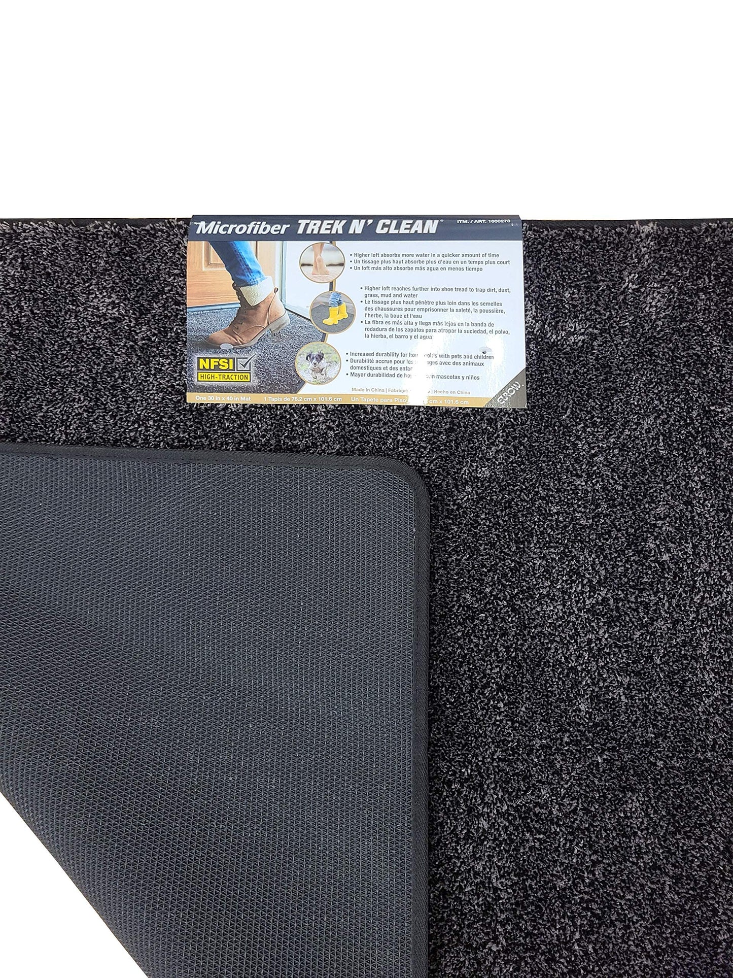 Trek N' Clean Microfiber NFSI High-Traction Mat Indoor/Outdoor 30x40