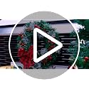 Christmas Car Wreath Decoration with LED Lights - Classic Style