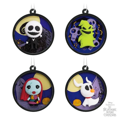 Hallmark Nightmare Before Christmas Mini Christmas Ornaments Set of 4 - Holiday Decor