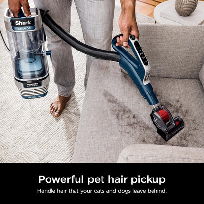 Shark AZ3002 Stratos Upright Vacuum - DuoClean PowerFins & HairPro Technology, Navy (Renewed)
