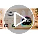 Kids Sleep Trainer Alarm Clock with Night Light and Sound Machine