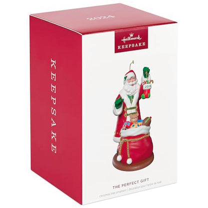Hallmark Keepsake Christmas Ornament 2024 - Santa with Toys & Stocking - Holiday Decor