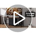 Rustic Brown TV Stand with Storage Drawers and Shelves - Fits 55 Inch TVs
