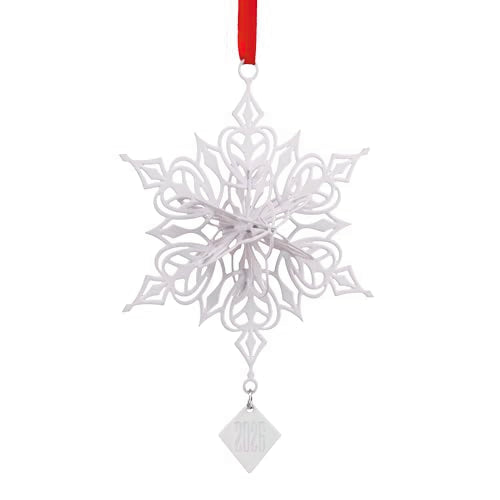 Hallmark Snowflake 2026 Christmas Ornament - White & Red Holiday Decor