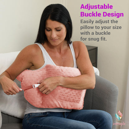 Zomaple Mastectomy Pillow - Post Surgery Pillow, Mastectomy Recovery Must Haves, Breast for After Heart Surgery, Reduction & Augmentation Patients Sleeping, Recovery Seatbelt Protection-Surgery Gift