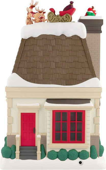 Hallmark Keepsake Musical Christmas Tabletop Decoration - Up On The Housetop with Light & Motion