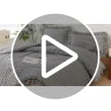 Gingham Checkered Twin Comforter Set with Ruffle Edges - Black & White