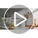Large Ceramic Kitchen Utensil Holder White 7.3 Inch Countertop Organizer