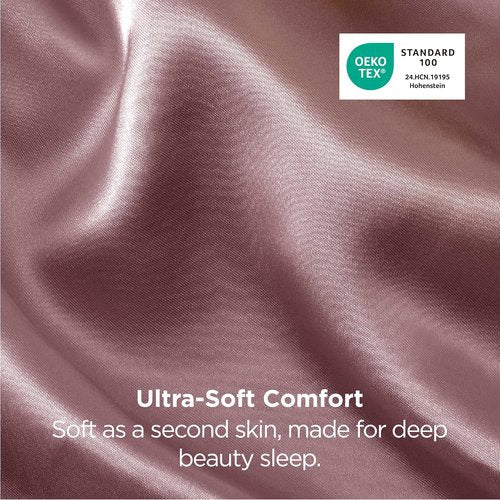 Bedsure Satin Pillowcase - Silky 2-Pack for Hair & Skin, Envelope Closure, Nostalgia Rose, 20x30 Inches