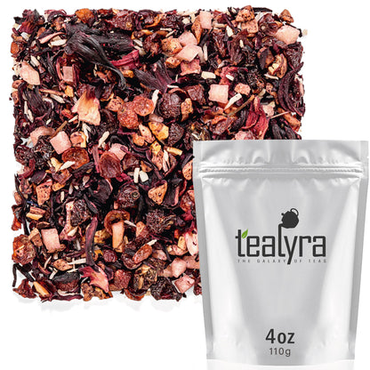 Tealyra - Pina Colada Cocktail Tea - Coconut Hibiscus Fruit Tea - Herbal and Fruity Loose Leaf Tea - Caffeine-Free - Hot & Iced Tea - Vitamines Rich - Healthy - All Natural - 110g (4-ounce)