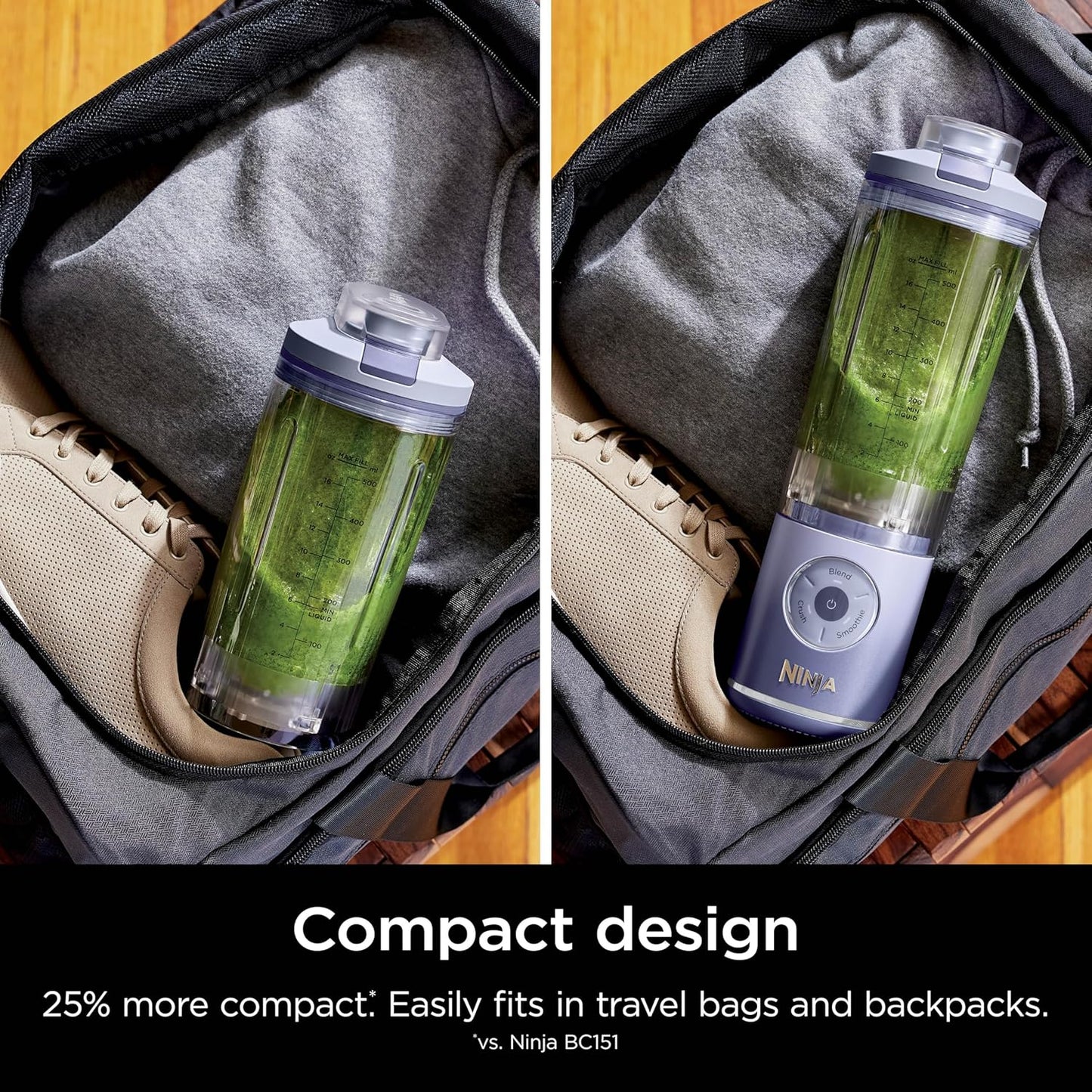 Ninja BC251LD Blast Max Cordless Blender - Smoothies, Ice Crush, 22 oz Twist & Go Vessel, Lavender - Certified Refurbished