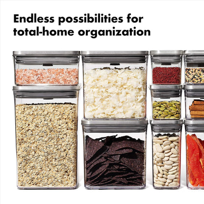 OXO STL Pop Small Square Mini Container - 0.4 QT/0.4 L | Airtight Food Storage Solution