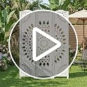 Room Divider 3 Panels - 5.62ft Tall Boho Folding Wood Privacy Screen, Natural (Variation of THIS listing: Natural / 3 Panels)