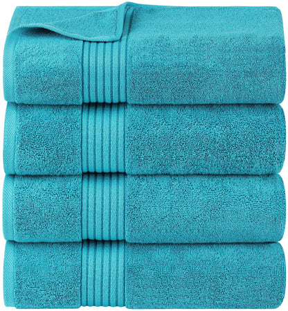 Utopia Towels Luxurious Bath Towels Set, 27 x 54 Inches 100% Ring Spun Cotton, 4 Pack Turquoise