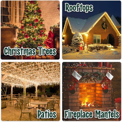 **Regine Switzerland Clear Warm White Christmas Lights - 20 ft String with 105 Mini Bulbs | Multifunctional Twinkle Decor**