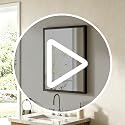 Recessed & Surface Mount Mirror Medicine Cabinet - Moistureproof Black Iron Bathroom Storage, 14x24 Inches