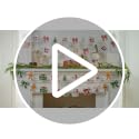 Pink Christmas Paper Garland with Santa & Bow - 2 Pack, 6.56 Ft Each - Holiday Decor