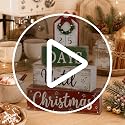 House Christmas Countdown Decorations Indoor - Wooden Festive Calendar with Mini House - Earligrow