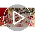 Christmas Tree Ornaments 12-Pack Red & White Plastic Shatterproof Balls 3.15 Inch