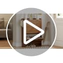 Walnut Fluted Shoe Cabinet with 2 Flip & 2 Top Drawers - Entryway Storage
