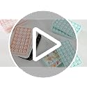 Mini Ice Cube Tray with Lid and Bin - 3 Pack Mint Green for 0.95 Inch Ice Balls