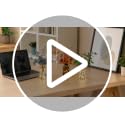 Artificial Eucalyptus in Glass Vase with LED Lights - Orange Fall Decor