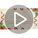 Christmas Poinsettia Ribbon Tablecloth 52 x 70 Inch Holiday Decor - Red & Green