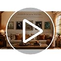 Autumn Cozy Wall Art Canvas Print Pumpkin Books Rustic Frame 8x10inch