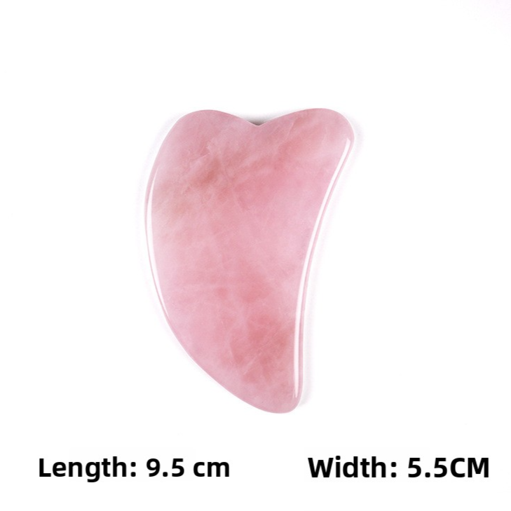 Rose Quartz Jade Facial Body Massage Scraping Stones
