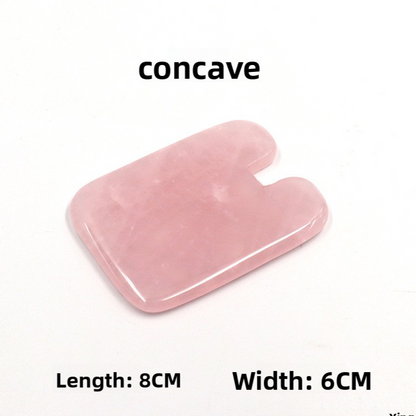 Rose Quartz Jade Facial Body Massage Scraping Stones