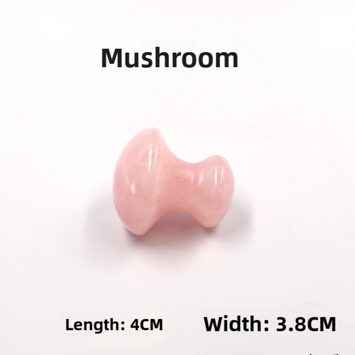 Rose Quartz Jade Facial Body Massage Scraping Stones