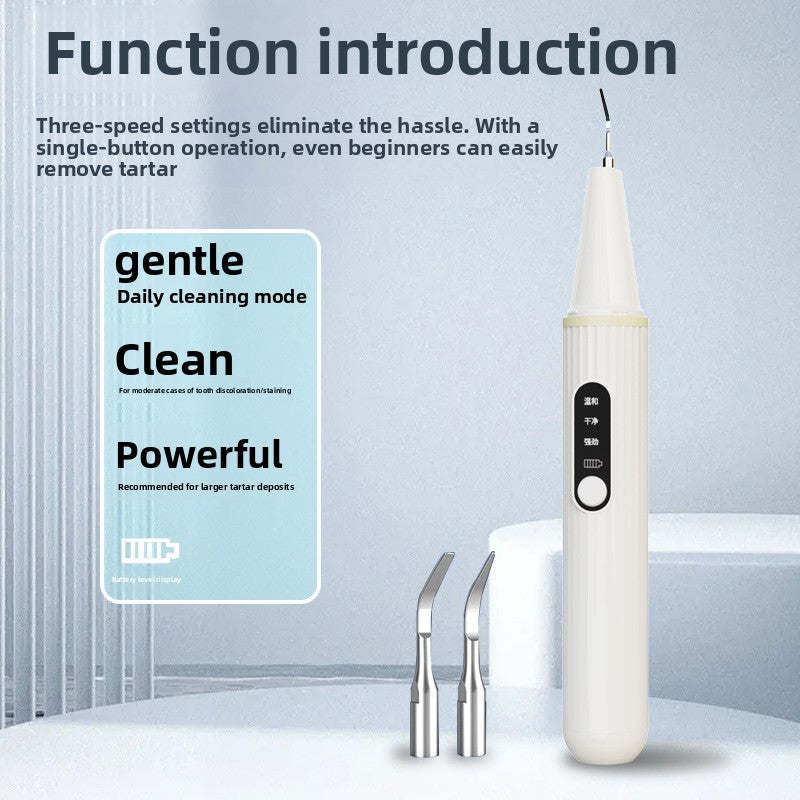 Ultrasonic Electric Tooth Cleaner Portable Dental Calculus Remover