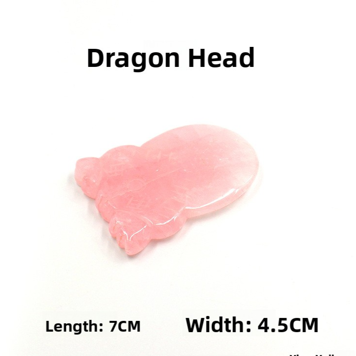 Rose Quartz Jade Facial Body Massage Scraping Stones