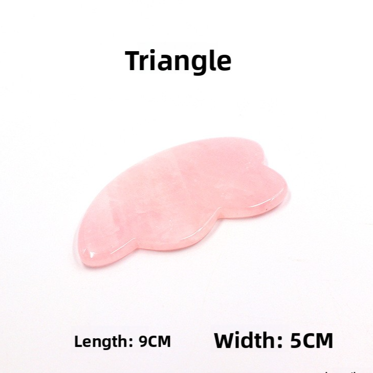 Rose Quartz Jade Facial Body Massage Scraping Stones