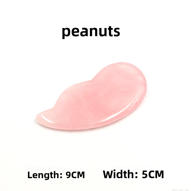Rose Quartz Jade Facial Body Massage Scraping Stones
