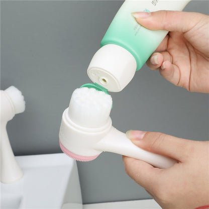 Double Sided Silicone Facial Cleansing Brush