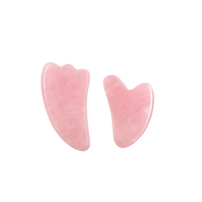 Rose Quartz Jade Facial Body Massage Scraping Stones