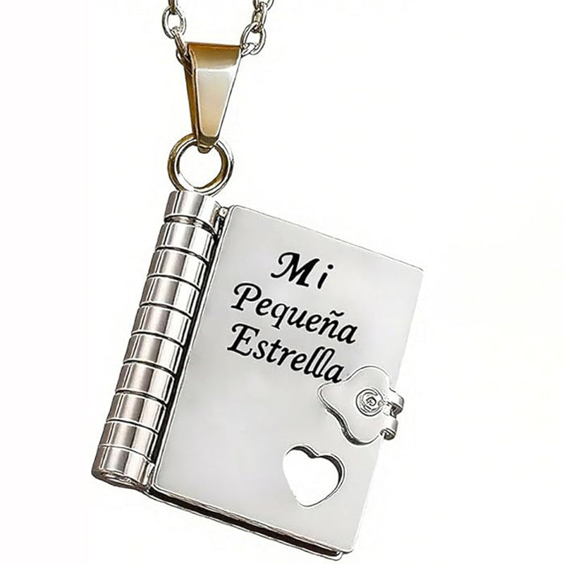 Engravable Heart Geometric Titanium Steel Necklace