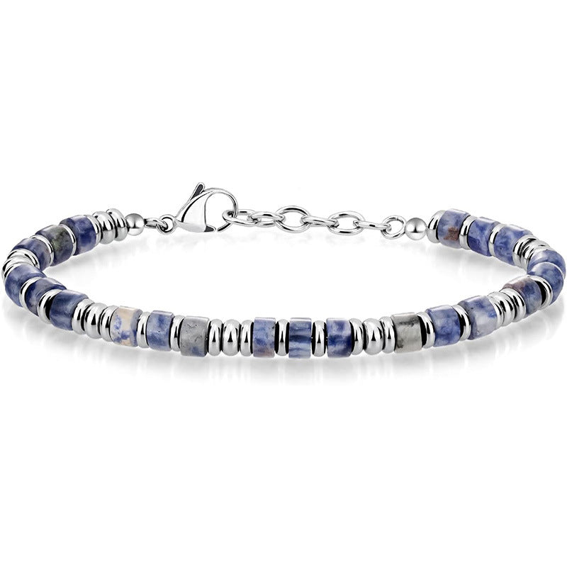 Natural Stone Bead Bracelet for Men